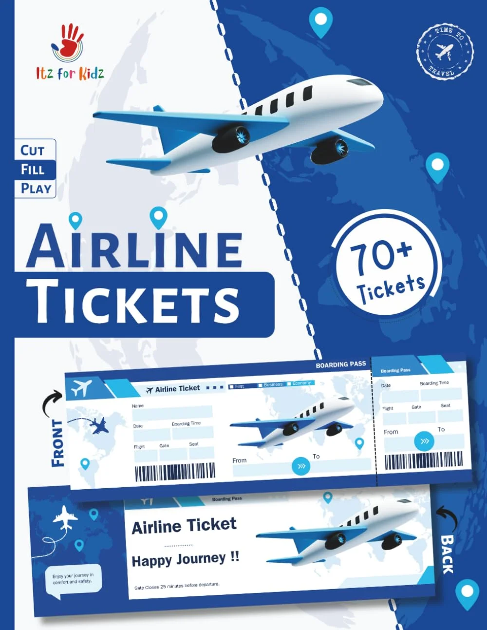Cut-Fill-Play Airline Tickets