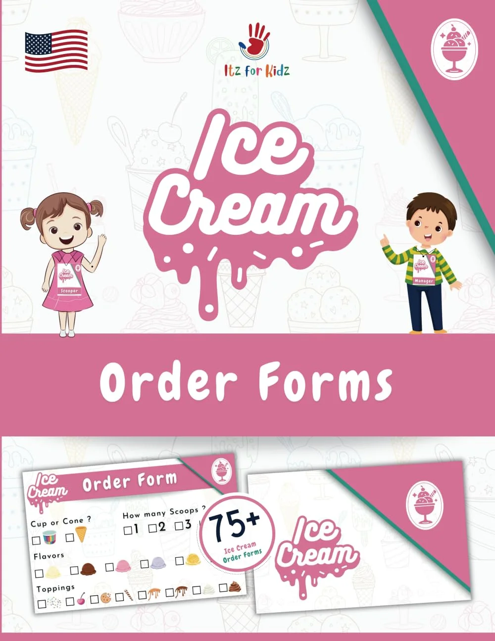 Pretend Ice Cream Shop Order Forms